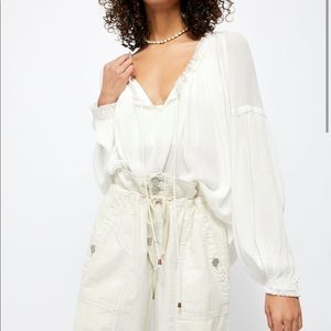 Free People Banda Blouse, White